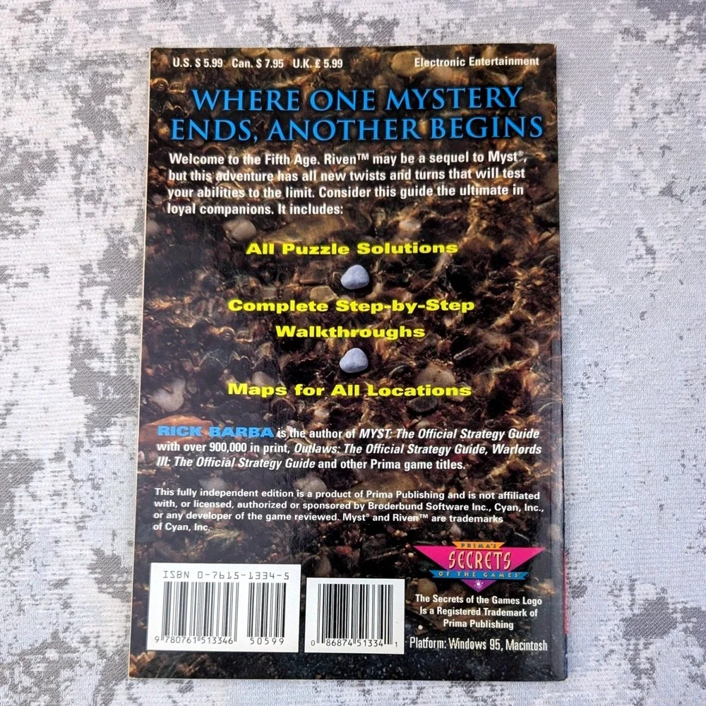Riven The Sequel to Myst Unauthorized Game Secrets Prima‎ Strategy Guide
